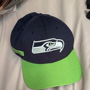 Seattle Seahawks Navy and Green Cap